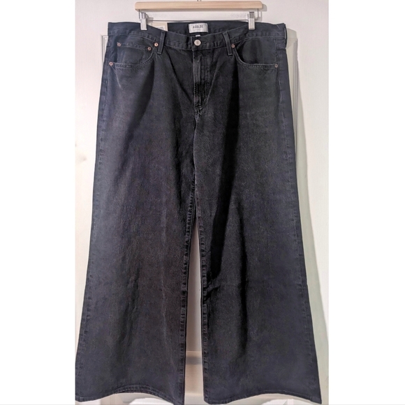 NWT Agolde | Clara Low Rise Baggy Flare Jeans in Mascara - Picture 2 of 14